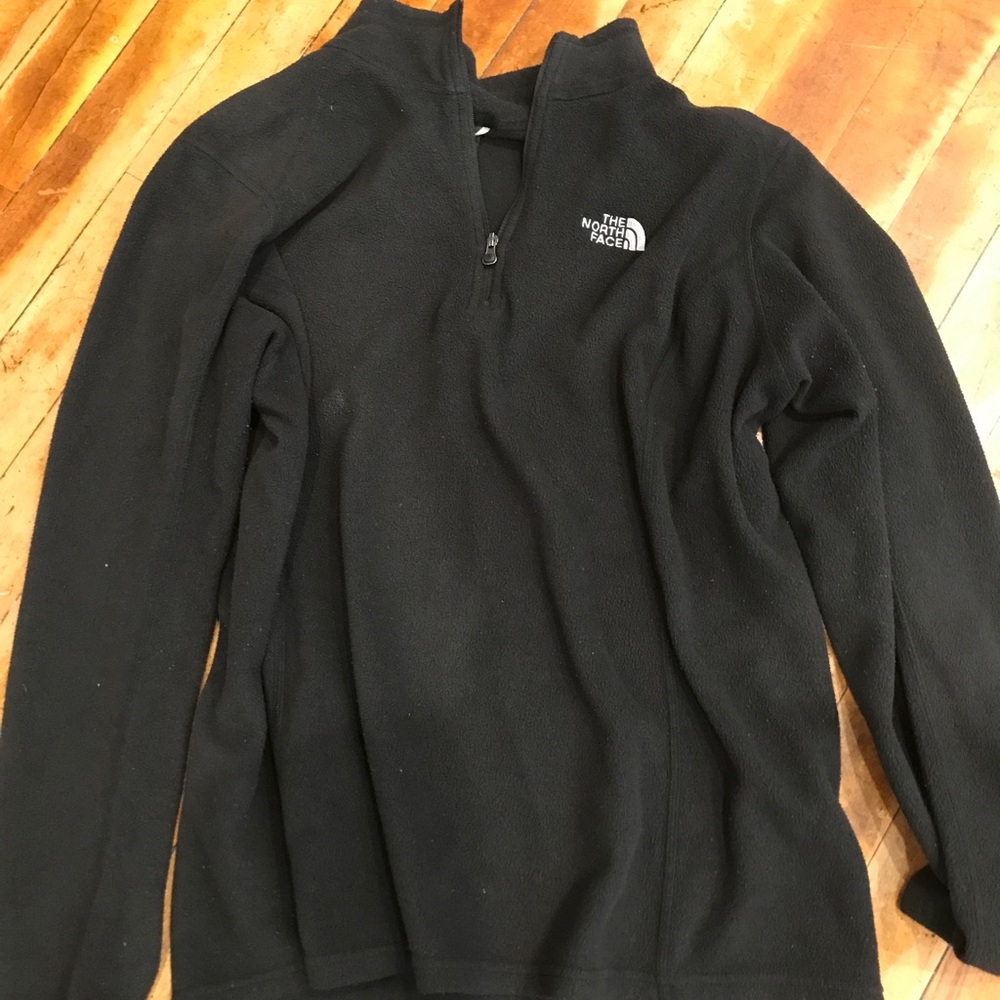 Black 3/4 zip North face fleece jacket